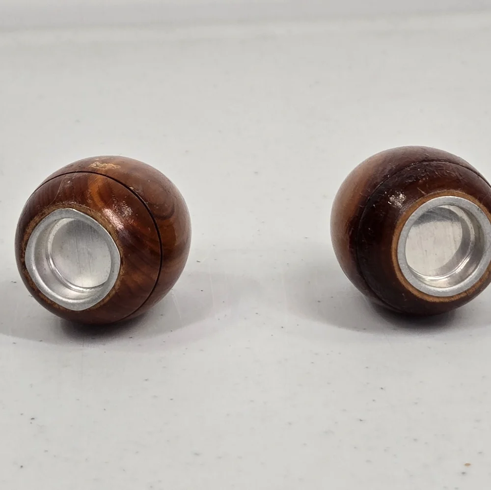 VTG Wooden‎ Salt and pepper Shakers Barrel Shaped Souvenirs Poise Oklahoma Trink